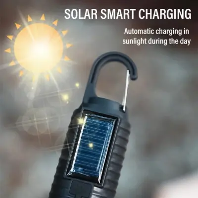 Solar rechargeable camping light, Hookup wire-free, New vintage tungsten, Three light modes, three styles